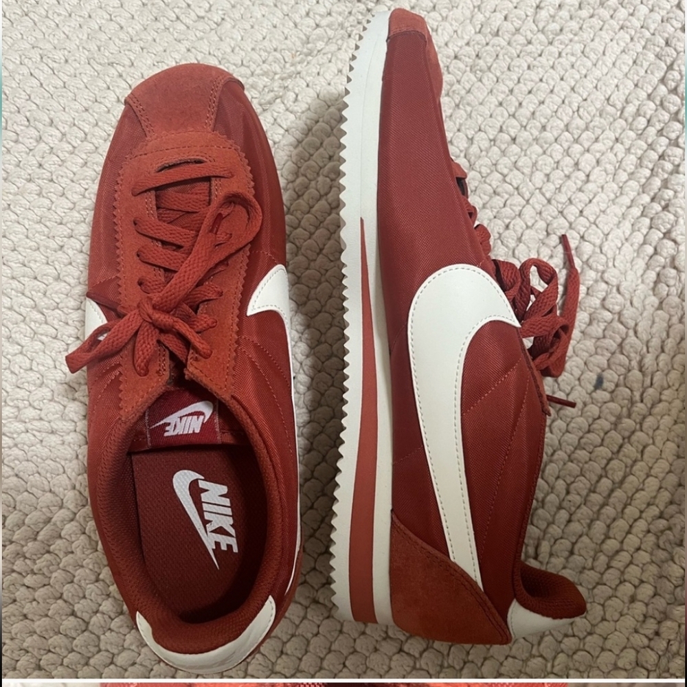 Brand NEW NIKE Burnt Sienna Orange Cortez Suede Nylon Women's 10 Running Shoes